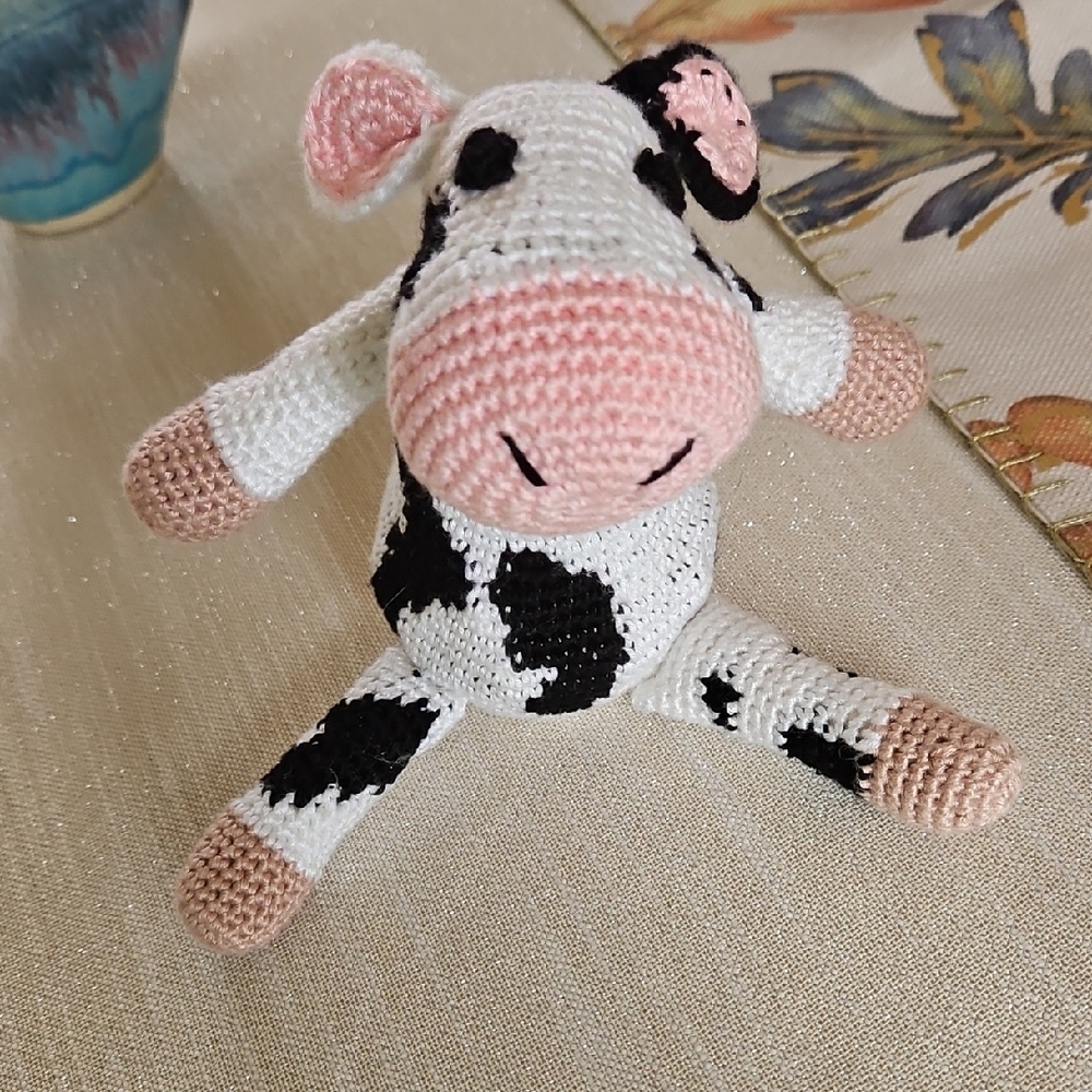 Crochet Cow Plush - Picture 2 of 6